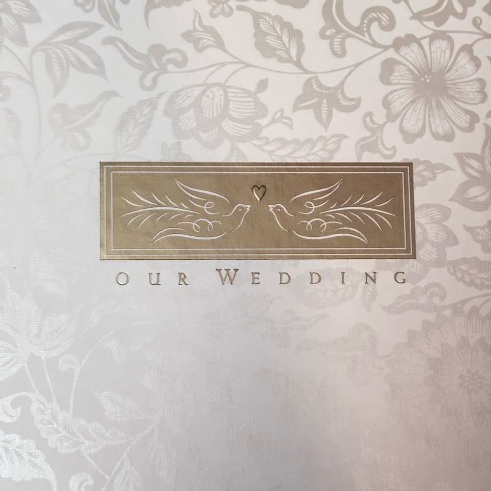 Hallmark Wedding Album with page protectors and single pocket pages